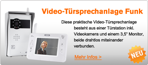 ABUS Video-Türsprechanlage + Funk Portabler TFT-Monitor