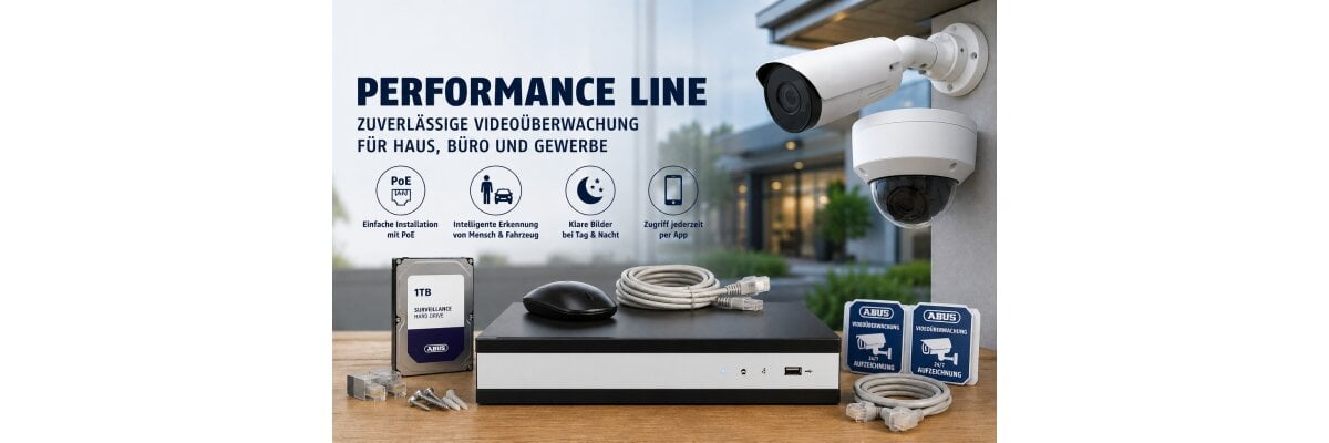 ABUS Performance Line: Videoüberwachung für Haus, Büro und Gewerbe - ABUS Performance Line: Kameras, Rekorder &amp; Sets | FirstMall