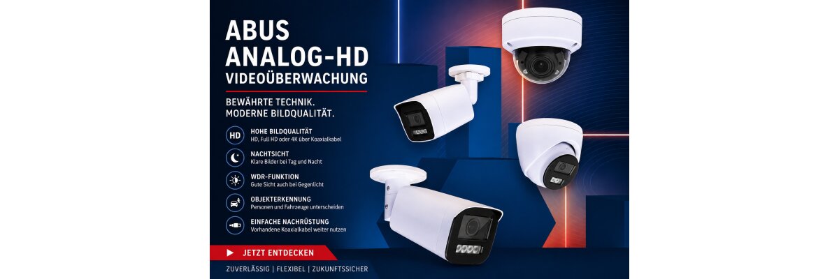 ABUS Analog-HD Videoüberwachung: bewährte Technik mit moderner Bildqualität - ABUS Analog-HD Videoüberwachung &amp; HD-TVI Kameras | FirstMall