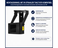ABUS Montagewinkel für IR-Strahler TVAC71070 Edelstahl schwarz TVAC31700