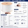 ABUS Video Kombi Kabel 250 m RG59 mit Stromleitung 2x0,75 mm² für Analog Überwachung KA9000