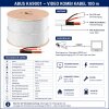 ABUS Video Kombi Kabel 100 m RG59 mit Stromleitung 2x0,75 mm² für Analog Überwachung KA9001