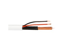 ABUS Video Kombi Kabel 50 m RG59 mit Stromleitung 2x0,75 mm² für Analog Überwachung KA9002