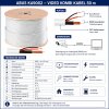 ABUS Video Kombi Kabel 50 m RG59 mit Stromleitung 2x0,75 mm² für Analog Überwachung KA9002