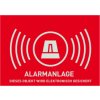 ABUS AU1323 Warn-Aufkleber Alarm ohne ABUS Logo 74 x 52,5 mm T&uuml;r Fenster