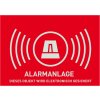 ABUS AU1322 Warn-Aufkleber Alarm ohne ABUS Logo 148 x 105 mm T&uuml;r Fenster