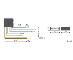 digitalSTROM Joker SW-SKM300 Taster Sensor Klemme 4-fach schwarz multi-funktional