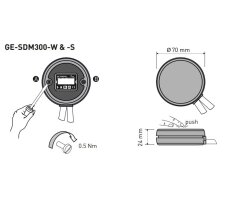 digitalSTROM GE-SDM300-S Schnurdimmer 300 Steh Tischleuchten schwarz