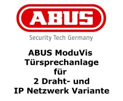 ABUS TVHS20140S Edelstahl Rahmen 2 Module Aufputz Moduvis Türsprechanlage