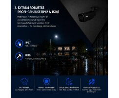 ABUS IP Tube Schwarz Überwachungskamera 4MPx Motorzoom 2,8-12mm PoE IPCB64621