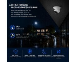 ABUS IP Kugeldome Überwachungskamera 8MPx 4K 4mm PoE Nachtsicht IPCB58511B
