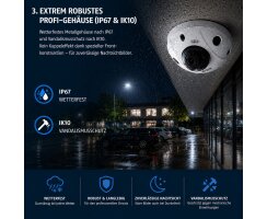 ABUS IP Mini Dome Überwachungskamera 4MPx 2,8mm PoE IP67 IK08 IPCB44511A