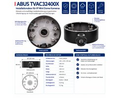 ABUS Installationsbox für IP Mini Dome Kameras Aluminium schwarz TVAC32400X