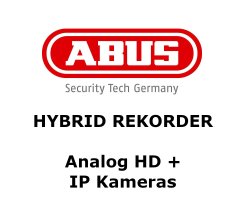 ABUS TVVR33622T Komplett-Set  Hybrid-Videorekorder 2 analoge Mini TubeKameras