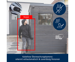 ABUS PPIC91000 Funk Akku Kamera Pro mit Basisstation Überwachungskamera Cam