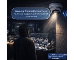 ABUS IP Kugeldome Kamera 4MPx 2.8mm Audio Blitzlicht Alarm PoE KI IPCA54572A