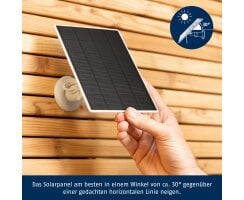 ABUS Solarpanel für Akku Kamera Pro USB C IP65 Solar Ladegerät PPIC91600 B-Ware