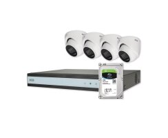 ABUS TVVR33843D Komplett-Set 4 Mini Dome Kameras Hybrid Rekorder 1TB 5MP