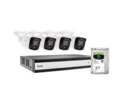 ABUS TVVR33843T Komplett-Set 4 Mini Tube Kameras Hybrid...