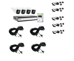 ABUS TVVR33843T Komplett-Set 4 Mini Tube Kameras Hybrid...