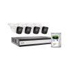 ABUS TVVR33843T Komplett-Set 4 Mini Tube Kameras Hybrid Rekorder 1TB 5MP Alarm