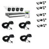 ABUS TVVR33843T Komplett-Set 4 Mini Tube Kameras Hybrid Rekorder 1TB 5MP Alarm