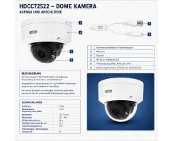 ABUS Analog HD Dome Kamera 2 MP Full HD 1080p Motorzoom 2,8–12 mm True WDR IP67 HDCC72522