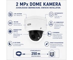ABUS Analog HD Dome Kamera 2 MP Full HD 1080p Motorzoom 2,8–12 mm True WDR IP67 HDCC72522