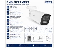 ABUS Analog HD Tube Kamera 2 MPx 1080p Motorzoom 2,8-12 mm IP67 HDCC62522