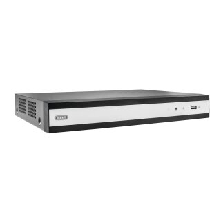 ABUS TVVR36402 | 4-Kanal PoE IP NVR 4K (8MP) bis 16TB, PoE+ 50W, H.265+, Person/Fahrzeug, lüfterlos 1U, App-Push