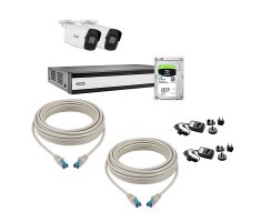 ABUS TVVR36423T Kamera Komplettset 2x Tube + Rekorder 1TB...