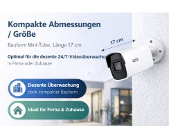 ABUS TVVR36423T Kamera Komplettset 2x Tube + Rekorder 1TB – PoE Überwachungssystem Außen