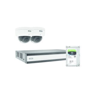 ABUS TVVR36423D Kamera Komplettset 2x Dome + Rekorder 1TB – Überwachungssystem mit PoE