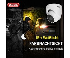 ABUS TVVR33623D Komplett-Set mit 2 Mini Dome Kameras + Hybrid Rekorder 1TB