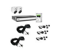 ABUS TVVR33623D Komplett-Set mit 2 Mini Dome Kameras +...