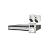 ABUS TVVR33623D Komplett-Set mit 2 Mini Dome Kameras + Hybrid Rekorder 1TB