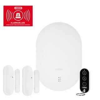 ABUS Smartvest Pro Starter-Set2 + Zusatz-Öffnungsmelder & Warnaufkleber