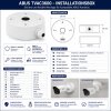 ABUS Installationsbox Tube Dome Aluminium weiß für geschützte Kameraverkabelung TVAC32600