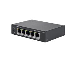 ABUS 4-Port PoE Gigabit Switch | Netzwerktechnik für IP-Kameras, 60W PoE