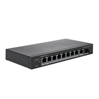ABUS 8-Port PoE Gigabit Switch | Netzwerktechnik für IP-Kameras, 110W PoE