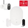 ABUS Smartvest Pro Starter-Set 5 Alarmanlage & WLAN Außenkamera & Warnaufkleber