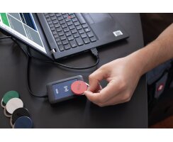 ABUS Transponder Advanced blau – MIFARE DESFire EV3 8K (Security), RFID für wAppLoxx Pro / TECTIQ und andere Systme, IP64, 13,56 MHz