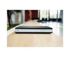 ABUS TVVR36302 | 4-Kanal IP NVR 4K (8MP) bis 16TB (3,5" HDD optional), H.265+, Person/Fahrzeug, Multi-View, lüfterlos 1U, App-Push