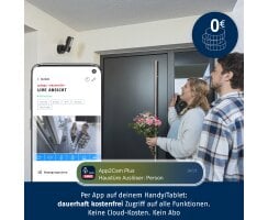 ABUSWLAN Licht Außenkamera 2K Überwachungskamera LED Sirene App Gegensprechanlage PPIC46520W
