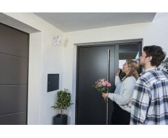 ABUSWLAN Licht Außenkamera 2K Überwachungskamera LED Sirene App Gegensprechanlage PPIC46520W