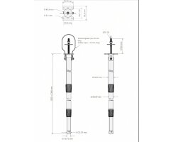 ABUS Teleskop-Deckenhalterung M 120-334 cm Kamerahalter...