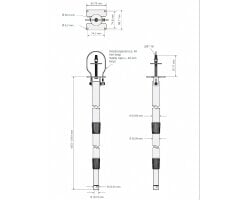 ABUS Teleskop-Deckenhalterung L 187- 581 cm Kamerahalter...
