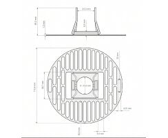 ABUS Adapterplatte für Teleskop-Deckenhalterung M/L...