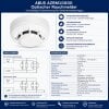 ABUS Optischer Rauchmelder 12 V EN54 für Alarmanlagen und Brandmeldeanlagen AZRM10000