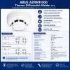 ABUS Thermo-Differential-Melder 12 V EN54 für Alarmanlagen und Brandmeldeanlagen AZRM11000